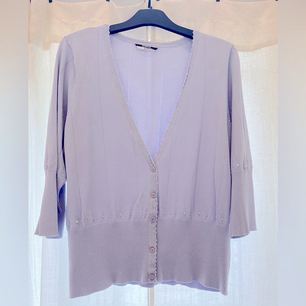 💜George Lavender Lightweight Cardigan